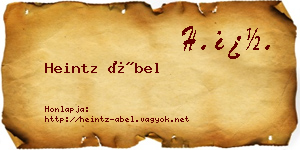 Heintz Ábel névjegykártya